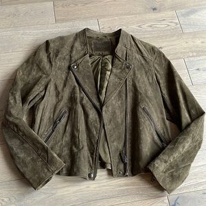 BLANK NYC Suede Leather Moto Jacket